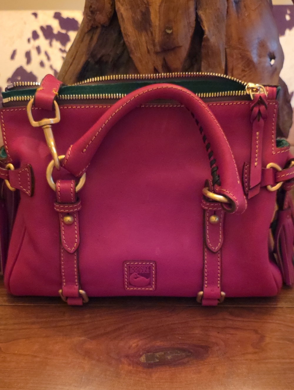 Dooney & Bourke - Women’s Leather Satchel Handbag - Red